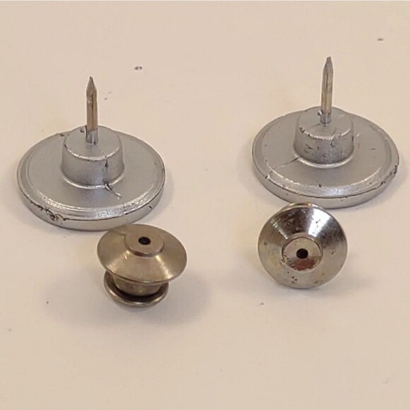 Button Pins for Jeans Jean Buttons Pins No Sew Set of 2 Replacement Silver - Picture 3 of 12